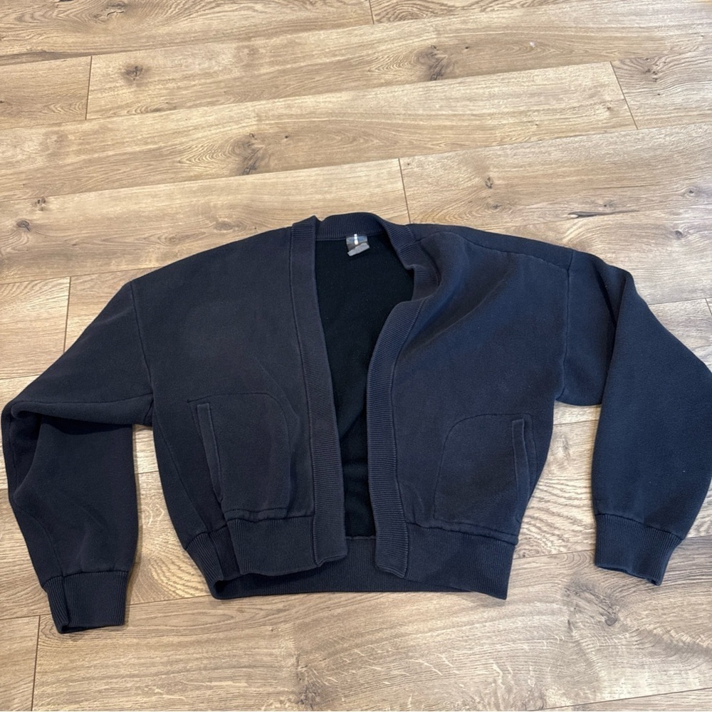 Calia Carrie Underwood Journey Bomber Sweater Cardigan Black Pockets - Size S/M